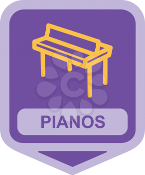 Royalty Free Clipart Image of a Pianos Icon