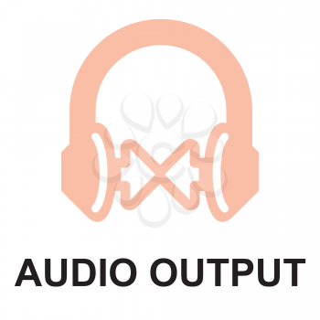 Royalty Free Clipart Image of an Audio Output Button