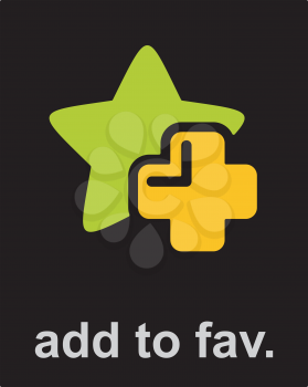 Royalty Free Clipart Image of an Add to Favourites Icon