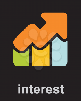 Royalty Free Clipart Image of an Interest Icon