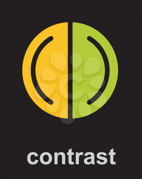 Royalty Free Clipart Image of a Contrast Icon