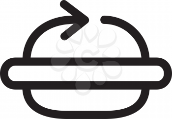 Royalty Free Clipart Image of a Burger