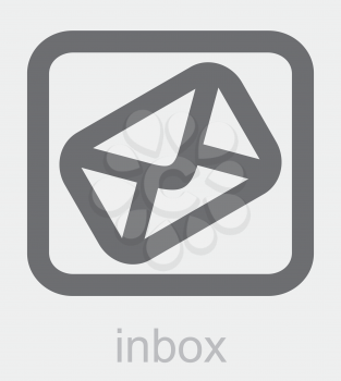 Royalty Free Clipart Image of an Inbox Icon