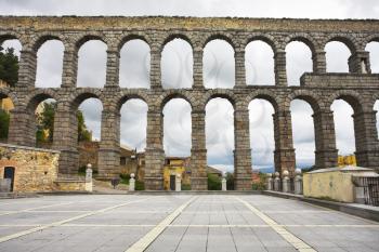 Royalty Free Photo of Ancient Aqueduct in Segovia 

