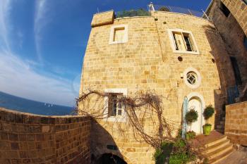 Royalty Free Photo of an Ancient Stone House in Old Yaffo