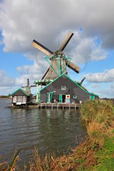 A charming old windmill in the Dutch village museum