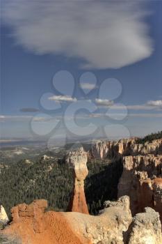 The well-known rock in Bryce canyon in state of Utah USA