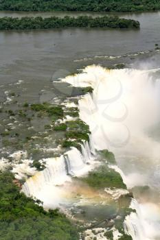  Devil's Throat was photographed from a helicopter. Iguazu waterfalls, the most famous in the world.