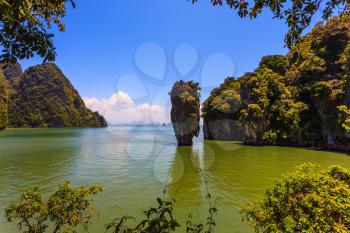 Delightful island-rock of James Bond in the Gulf. Andaman Sea off the coast of Thailand