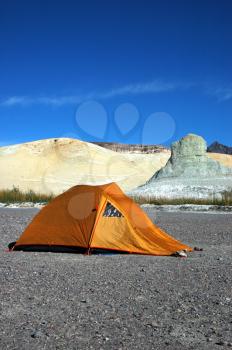 Royalty Free Photo of a Tent in Death Valley National Park