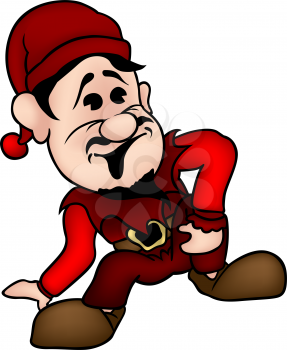 Royalty Free Clipart Image of a Red Dwarf