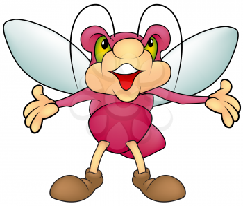 Royalty Free Clipart Image of a Talking Bug