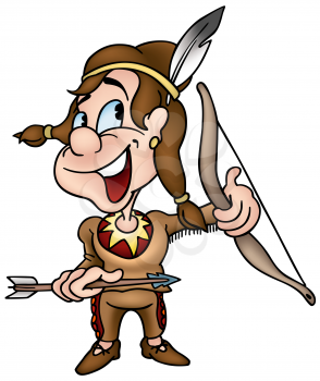 Royalty Free Clipart Image of a Native Boy