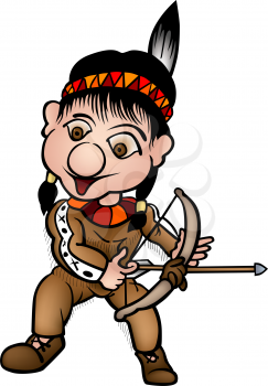Royalty Free Clipart Image of a Native