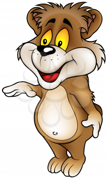 Royalty Free Clipart Image of a Baby Bear