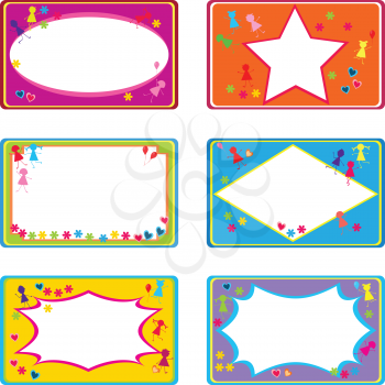 Royalty Free Clipart Image of Labels For Children