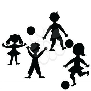 Children playing with balls