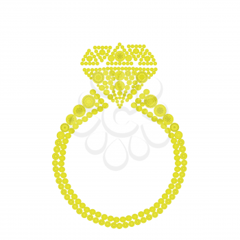 Royalty Free Clipart Image of a Gold Ring