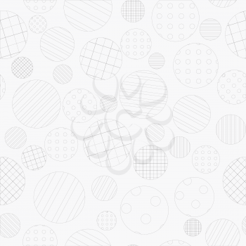 Geometric seamless background with dotted and striped circles