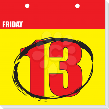 Royalty Free Clipart Image of Friday the 13th