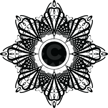 Royalty Free Clipart Image of a Gothic Star