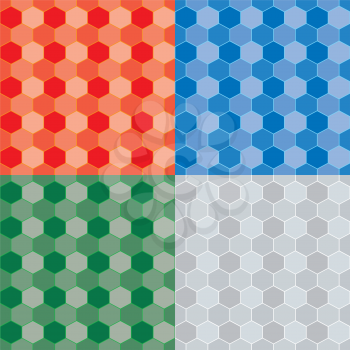 Royalty Free Clipart Image of Four Honeycomb Backgrounds