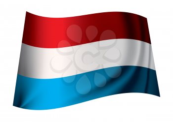 Royalty Free Clipart Image of a Luxembourg Flag
