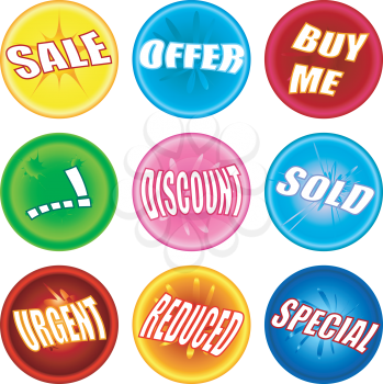 Royalty Free Clipart Image of a Set of Marbles
