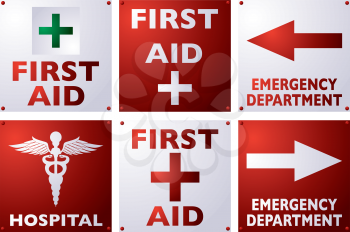 Royalty Free Clipart Image of Medical Signs