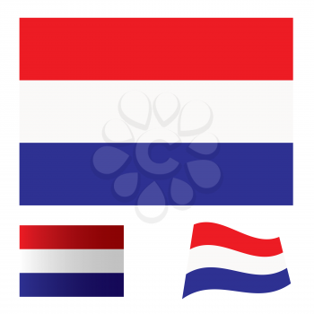 Royalty Free Clipart Image of a Dutch Flag