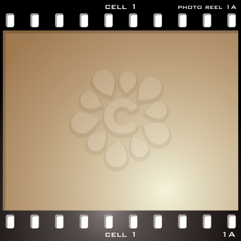 Royalty Free Clipart Image of a Sepia Toned Negative Cell