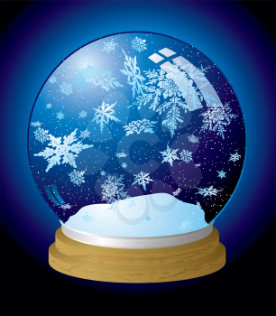 Royalty Free Clipart Image of a Snow Globe