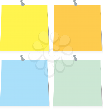 Royalty Free Clipart Image of a Collection of Sticky Notes