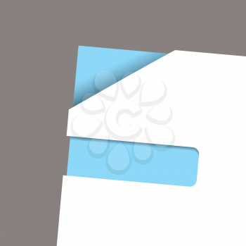 Royalty Free Clipart Image of a White Paper and Slot and Border