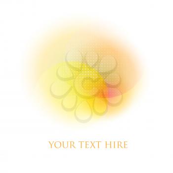 Royalty Free Clipart Image of a White Background With a Yellow Glowing Centre and Space for Text