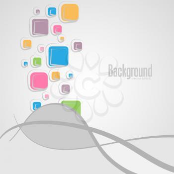 Royalty Free Clipart Image of a Background With Colourful Squares