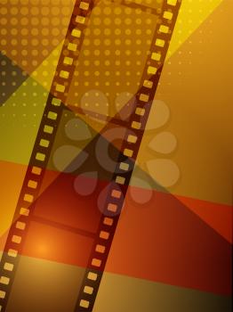 Royalty Free Clipart Image of an Abstract Background With a Film Strip
