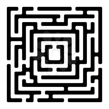 Royalty Free Clipart Image of a Square Maze on White