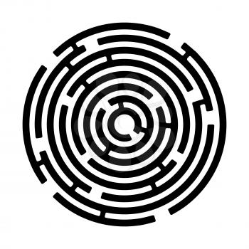 Royalty Free Clipart Image of a Round Maze