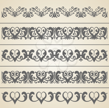 Royalty Free Clipart Image of a Set of Borders