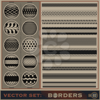 Royalty Free Clipart Image of a Set of Borders