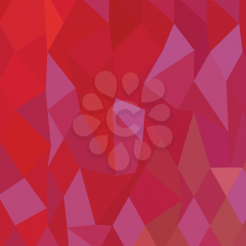 Low polygon style illustration of imperial purple cadmium red abstract geometric background.