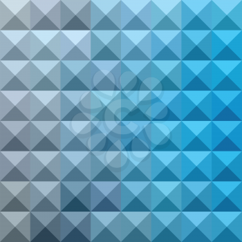 Low polygon style illustration of a bright cerulean blue abstract geometric background.