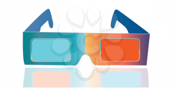 Royalty Free Clipart Image of a Set of 3D Glasses