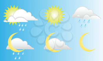 Royalty Free Clipart Image of Weather Elements