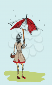 Girl with Umbrella 