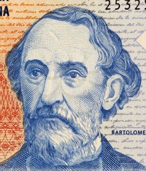 Royalty Free Photo of Bartolome Mitre on 2 Pesos 1997 Banknote from Argentina. Statesman, author, military figure and president during 1862-1868.