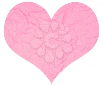 Royalty Free Photo of a Crumpled Paper Heart