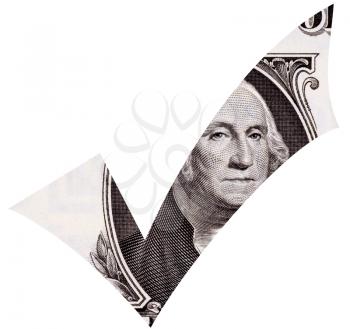 Royalty Free Photo of a Dollar Tick Showing George Washington