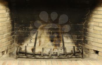 Royalty Free Photo of an Empty Fireplace